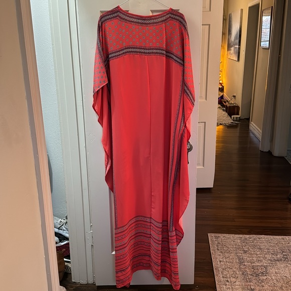 WOMENS BCBG MAXAZRIA REDBERRY CRISTEN HI LOW KAFTAN DRESS M/L - Picture 7 of 7